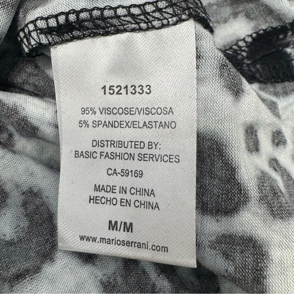 Mario Serrani Black and Gray Animal Print Blouse - Picture 6 of 6